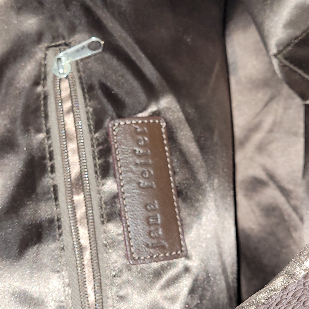 Jana Feifer Purse Leather & Faux Alligator/Crocodile/Snakeskin Print - Picture 5 of 6